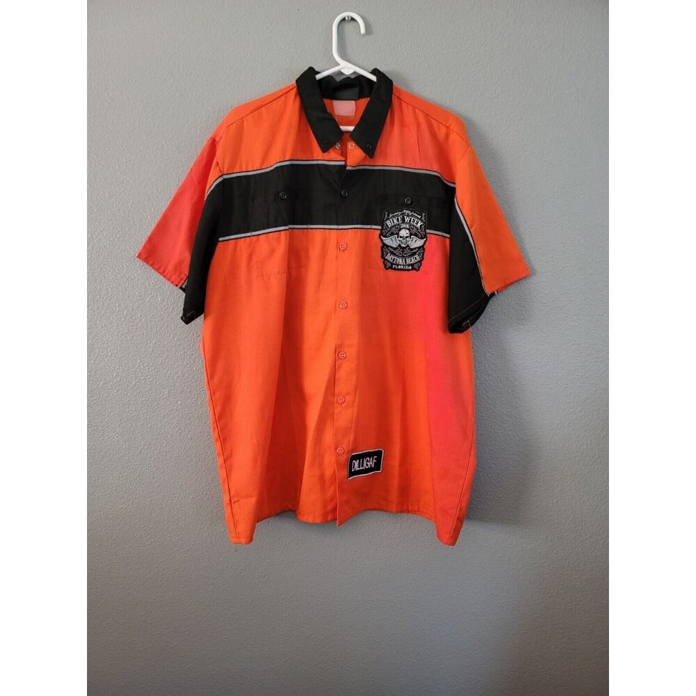 Biker Clothing Company 75th Annual Bike Week 2016 Men's Button Up Shirt Size‎ XL
